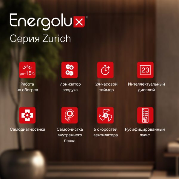 Инверторная сплит-система Energolux ZURICH SAS09Z5-AI/SAU09Z5-AI — изображение 5
