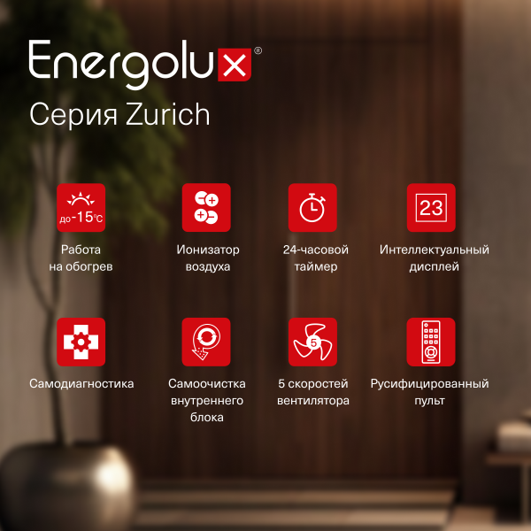 Инверторная сплит-система Energolux ZURICH SAS12Z5-AI/SAU12Z5-AI — изображение 4