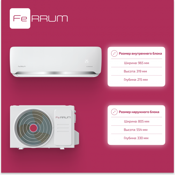 Сплит-система FeRRUM Force Full DC inverter iFIS18F2С/iFOS18F2С — изображение 9