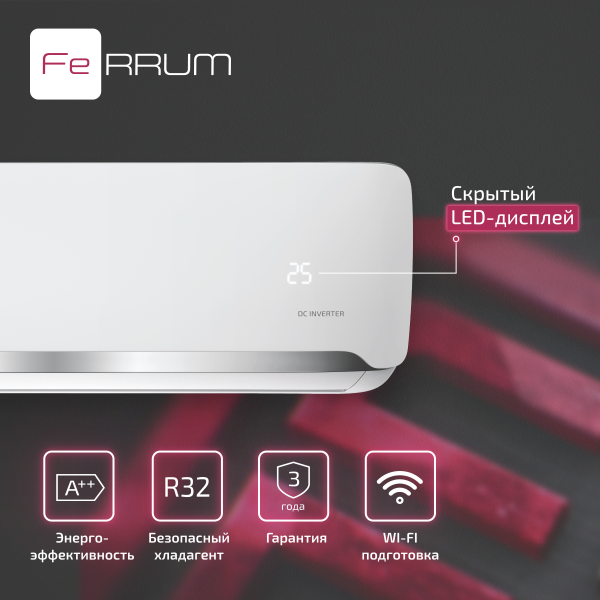 Сплит-система FeRRUM Force Full DC inverter iFIS24F2С/iFOS24F2С — изображение 4