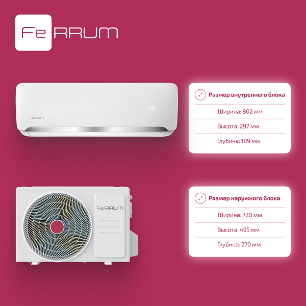 Сплит-система FeRRUM Force (on/off)  FIS18F2 / FOS18F2 — изображение 9